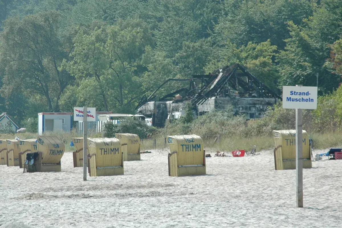 Strandkörbe am Sandstrand von Scharbeutz an der Ostsee