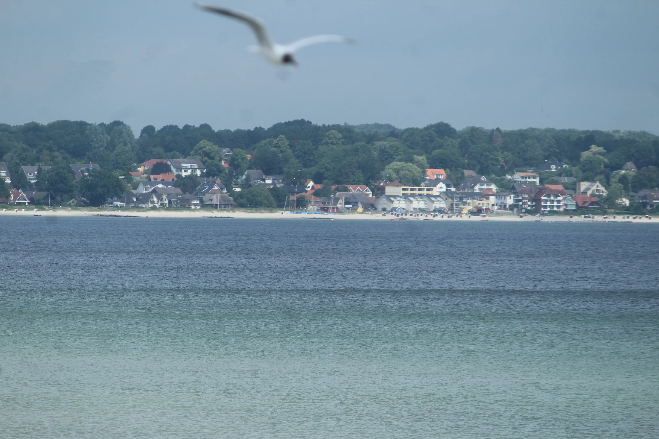 Blick von der Seebrücke Scharbeutz Richtung Haffkrug
